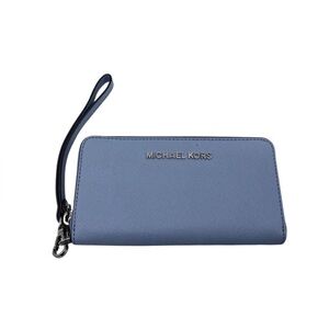 0316 MICHAEL KORS BLUE ZIP WALLET 256990316